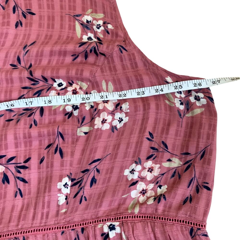 J. Jill Sz 3X NWT Dusty Rose Tiered Floral Sleeveless Rayon Maxi Dress - Picture 13 of 16